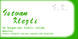 istvan klezli business card