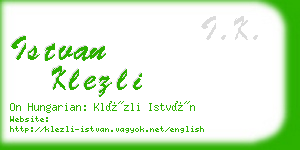 istvan klezli business card